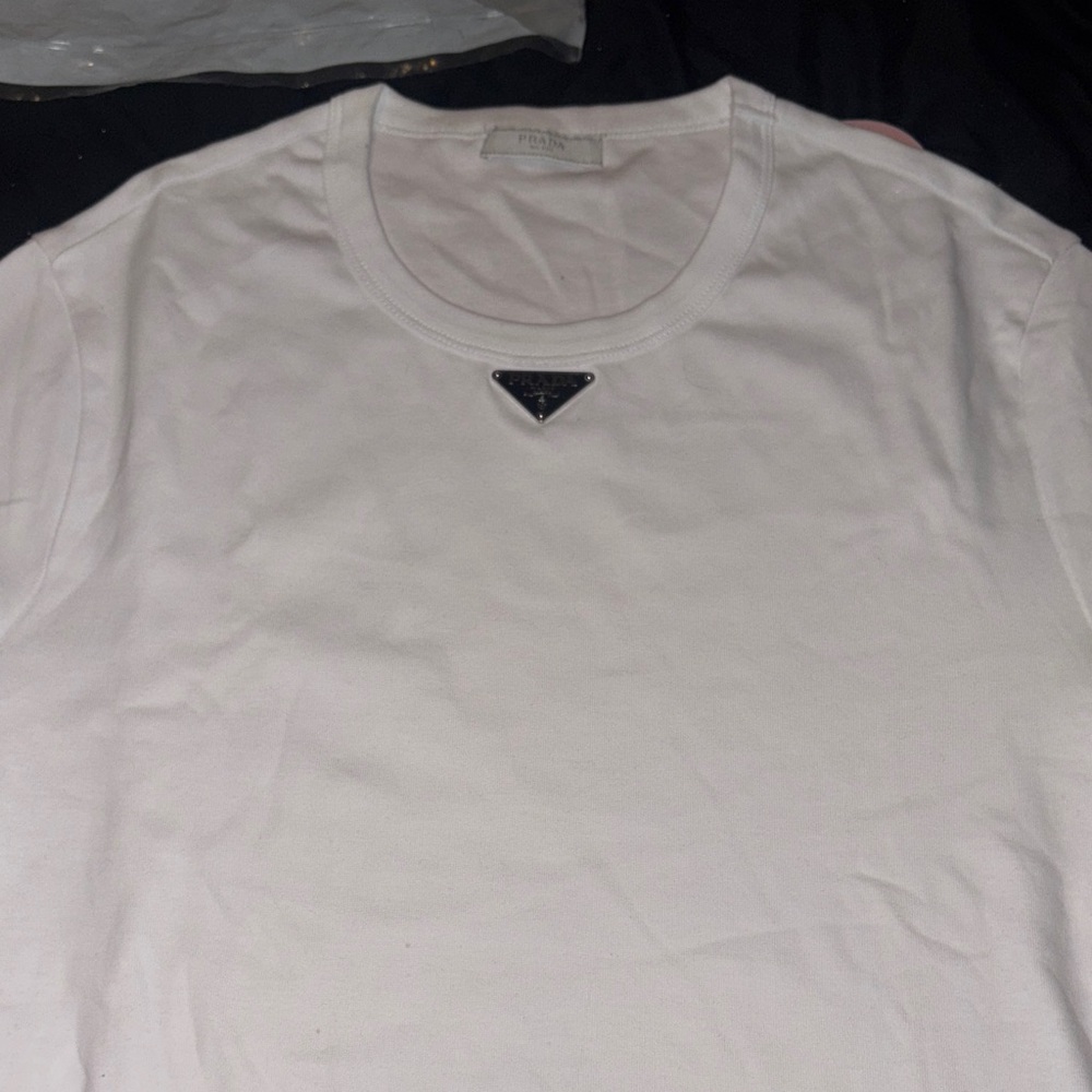 Prada Classic White Short Sleeve Tee